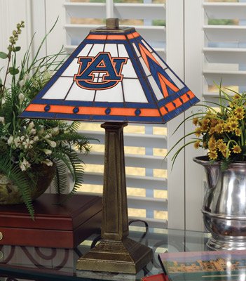 NCAA College Mission Style Stained Glass Table Lamp School: Auburn at Amazon.com