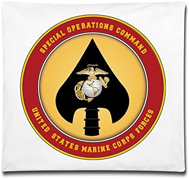 United States Marine Corps Forces Special Operations Command Logo 18 X18 Inch Pillow Cushion Cover White