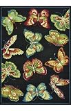 Loloi Zeina ZI-19 Polypropylene 3-Feet 6-Inch by 5-Feet 6-Inch Area Rug, Black/Butterfly