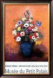 Blue Vase Framed Poster Print by Odilon Redon, 24x29