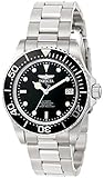 Invicta Pro Diver Men's Automatic Watch with Black Dial  Display and Silver Stainless Steel Bracelet 8926OB