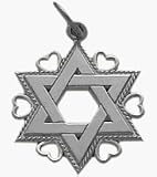 10 Karat White Gold Star of David Jewish Pendant