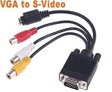 HK PC VGA to S-Video AV RCA TV Out Converter Adapter Cable