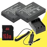 TWO EN-EL9 Lithium Ion Replacement Batteries w/Charger for + 16GB SDHC Memory Card Nikon D40, D40x, D60, D3000, D5000 Digital Cameras