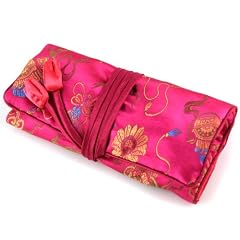 Seidig Satin - Traditionellen Orientalischen Muster - Schmuckkoffer / Schmuckrollen / Kosmetikkoffer / Reisetasche - Mit Orientalischen Muster - (Viele Farben!)