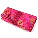 Silky Jewelry Roll / Cosmetic Roll Travel Pouch with Traditional Oriental Pattern - Mixed Colors