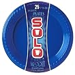 Solo Blue 7 1/4 -Inch Plastic Plate, 25-Count Packages (Pack of 10)
