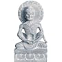 Sitting Buddha Stone Sculpture Collectible Figurines 3.25 x 2 x 6.25 inches (sos223)