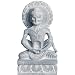 Sitting Buddha Stone Sculpture Collectible Figurines 3.25 x 2 x 6.25 inches (sos223)