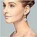 Ginasy Luxury Pearl Inlaid Spherical Drop Earrings 14k Gold Plated and Alloy Pearl Earrings