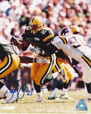 Dorsey Levens Autographed/Hand Signed Green Bay Packers 8x10 Photo