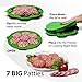 Silicone Burger Press By Bee-Live- 7-In-1-Hamburger Patty Mold For Delicious Burgers- Oven &Dishwasher Safe Patty Maker Press- Freezer Storage Container-Non Stick Silicone Mold For Cookies, Pies &More