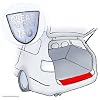 Ford C-MAX II (ab BJ 10/2010) - Passform Lackschutzfolie Schutzfolie Ladekantenschutz transparent 150�m