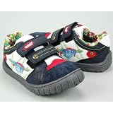 Produkt-Bild: WOOLF SHOES Kinder Outdoor Klett-Sneaker, Veloursleder, navy blau-weiss