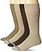 Nautica Men's 4 Pack Classics Dress Casual Wide Rib Crew Socks, Khaki, Sock Size:10-13/Shoe Size: 6-12