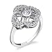 Petite Vintage Romance: Sterling Silver Size 8 Vintage Style Promise Ring with CZ Diamonds