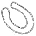 Platinum Plated Four Row Circular Clear CZ Cubic Zirconia Mens Hip Hop Chain Necklace Iced Out (7 MM Width x 30 Inch Length)