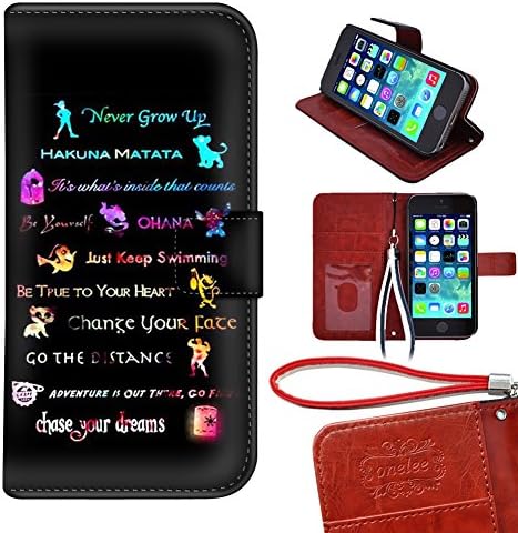 iPhone 5 Wallet Case,Never Grow Up Premium PU Leather Wallet Case cover with card slots for iPhone 5 5s