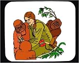 Mouse Pad with body, individuals, individual, scientist, humans, woman, person, researcher, gorilla, human, persons, people, family