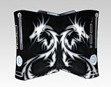 Bundle Monster Vinyl Skins Accessory For Xbox 360 Game Console - Cover Faceplate Protector Sticker Art Decal - Blue Dragon