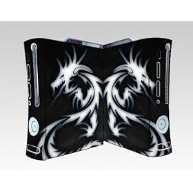 Bundle Monster Vinyl Skins Accessory For Xbox 360 Game Console - Cover Faceplate Protector Sticker Art Decal - Blue Dragon