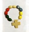 One Decade Finger Rosary with Missionary Beads and Cross