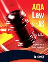 AQA Law for AS: Activities and exercises - Key Facts charts - Full AS Level Coverage - Highly experienced author (A Level Law)