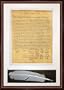 Presidents' Day Sale 50%. The Declaration of Independence. High Quality Replica of Historical document. Genuine Parchment & Quill. Framed and Matted