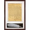 Presidents' Day Sale 50%. The Declaration of Independence. High Quality Replica of Historical document. Genuine Parchment & Quill. Framed and Matted