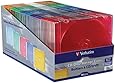 Verbatim Slim CD and DVD Storage Cases - 50 Pack - 5 Assorted Colors 94178