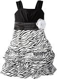 Amy Byer Girls 7-16 Zebra Pickup Dress, Black, 10