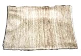 100% Alpaca Wool Baby Blanket Soft and Silky Natural Wool Light Taupe Color Cream Background