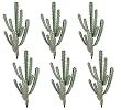 Six Pieces of 33" Artificial Finger Cactus Desert Plants