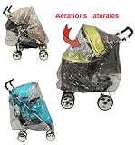 Habillage pluie universel pour poussette avec canopy