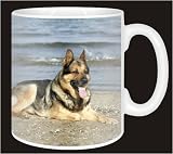 Review Advanta  / GERMAN SHEPHERD on BEACH Coffee Mug