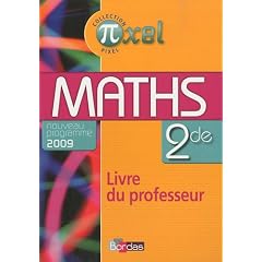 Maths 2e : Programme 2009, Livre du professeur