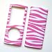 Apple iPod Nano 4G (4th Generation) Rubberized Snap-On Hard Case Protector White & Pink Zebra Pattern