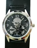 Skulz - Fashion Watch - Metal and Leather - Skull Crossbones