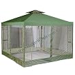 Replacement 10 x 10 Single Tiered Gazebo Canopy with Netting
