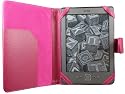 FLASH SUPERSTORE AMAZON KINDLE 4 TOUCH 2011 WI-FI 6 INCH E INK DISPLAY PREMIUM PU LEATHER WALLET BOOK COVER CASE HOT PINK