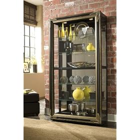Pulaski Burn Silver 2-way Sliding Door Curio 20972 by Pulaski Furniture