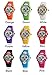 Jewtme Waterproof 100m Sports Digital Watch for Children Girls Boys with Three Alarms (Red)