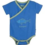Life is Good Baby Organic One Peace Keeper Tee (Ocean Blue, 36)