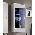 H�ngevitrine Mirado 50x120 cm Weiss Hochglanz 2 F�cher Glas Vitrine