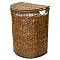 Brown Halfmoon Hamper with Linen