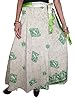 Wrapskirts Vintage Silk Sari Reversible Grey Wrap Around Skirt for Womens