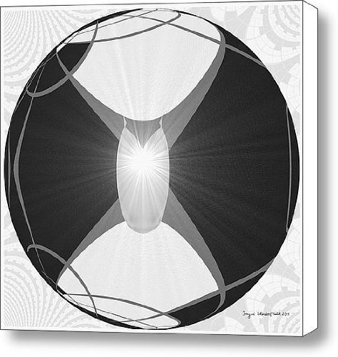 250 - The center of black and white Canvas Print / Canvas Art - Artist Irmgard Schoendorf Welch