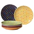 Polka-Dot Dessert Plates Set of 6