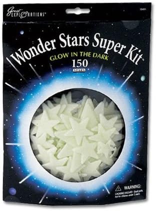 150 Piece Wonder Stars Super Kit Glow in the Dark Stars - Includes Bonus Velvet Bag!