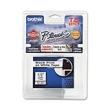 Brother Tape, Laminated Black on White, 12mm (TZe231)